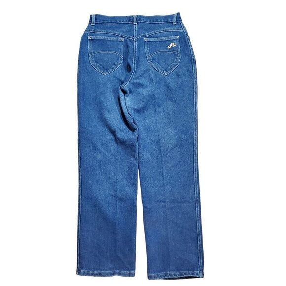 Chic 80s Jeans Women Blue Straight Denim Size 16 Short Length Measures 30x27 - Picture 2 of 10